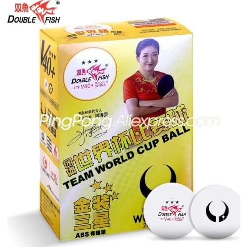 Double Fish GOLD 3-Star V40+ Table Tennis Ball (ITTF WORLD CUP BALL) Plastic ABS Original DOUBLEFISH 3 Star Ping Pong Balls