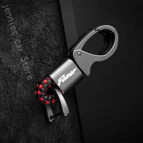 Exquisite metal leather cord keychain keyringrotate custom lettering For yamaha FZ1 FZ1S FZ1N FAZER FZ6 FZ8 FZ8N FZ8S FZ8 FAZER