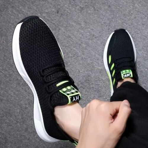 New Men Shoes Fashion Breathable Mesh Casual Sports Shoes Mens Tennis Lightweight Lace-up Vulcanized Shoes Walking Male Sneakers