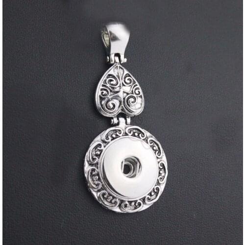 Hot 169 Retro Carvings 18mm Snap Buttons Necklace For Women DIY Jewelry Vintage Accessories gift