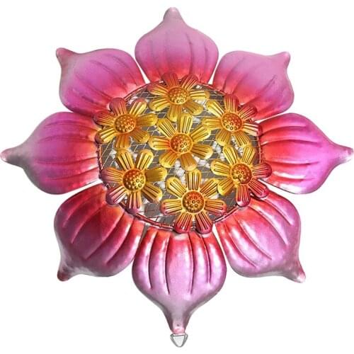 Metal Floral Wall Art Decoration, Suitable for Color Wall Decoration in Bathroom, Living Room, Bedroom or Porch Terrace