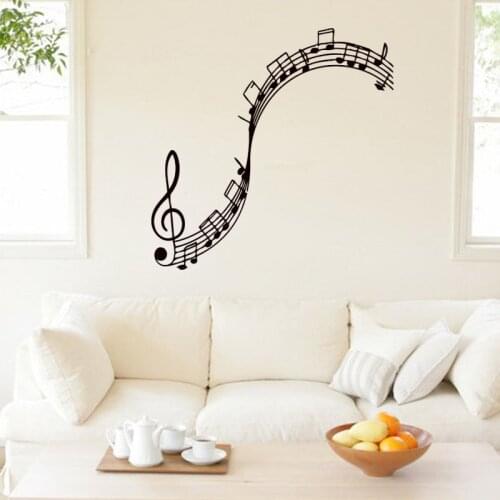 Wall Decals Music Note Music Songs Sound Melody Home Art Mural Design Vinyl Kids Nursery Baby Room Decor Wall Sticker Poster