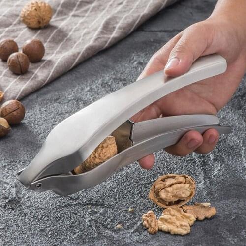Crab Nut Cracker Heavy Duty Alloy Shell Opener with Anti-Slip Long Handle Effort-saving for Various Sizes Seafood Walnut LXY9