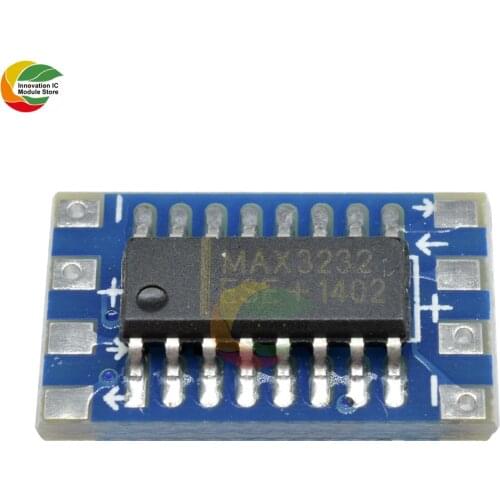 Ziqqucu Mini RS232 to TTL Converter Module Board Adapter MAX3232 120kbps 3-5V Serial Port Transfer Board