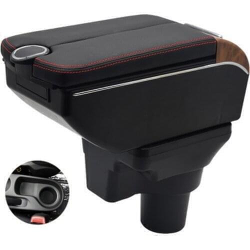 For KIA accent Verna Armrest Box Double doors open 7USB interface Centre Console Storage Box Arm Rest Car accessories armrests