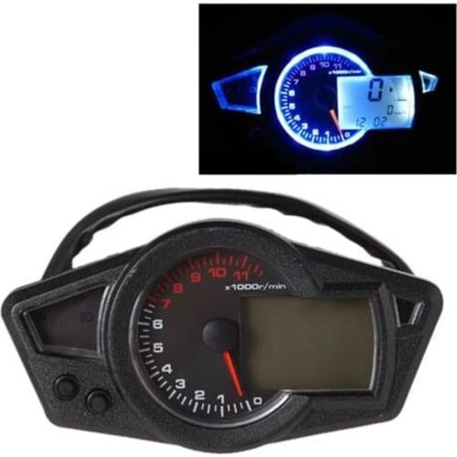 SAMDO Universal LCD Digital Motorcycle Speedometer Odometer 11000 RMP F Handa Scooter 199 KPH MPH