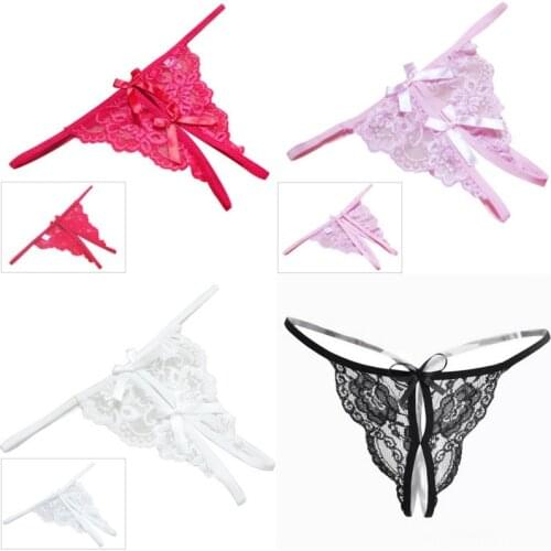 Sexy G-String Lace Briefs Lingerie Low Waist Panties Woman Cotton Crotch Woman Panty Soft New T-back Female Underwear