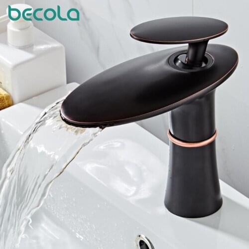 Basin Faucet Modern Black/White Bathroom Sink Mixer Tap Brass Chrome Wash Single Handle Single Hole Crane For Bathroom
