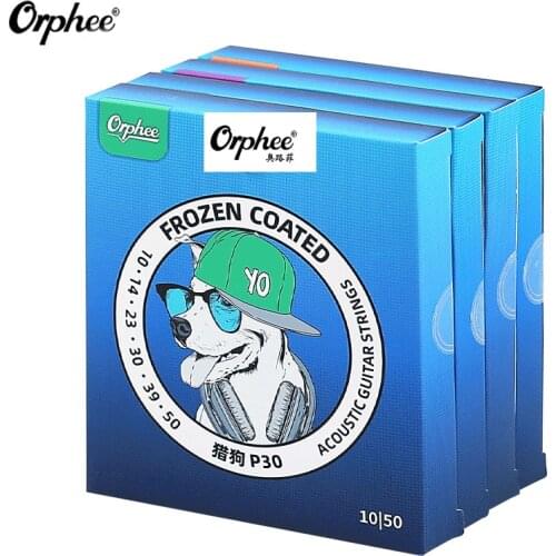 Orphee 6 Pieces/Set Acoustic Guitar Strings NEW P30 P40 P50 P60 Series Frozen Coated High Level Guitar String