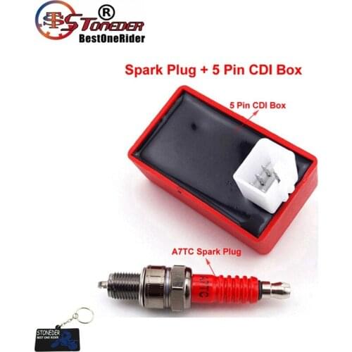 STONEDER A7TC Spark Plug AC CDI Box For Chinese 50cc 70cc 90cc 110cc Engine ATV Quad 4 Wheeler Pit Dirt Trail Bike Motorcycle