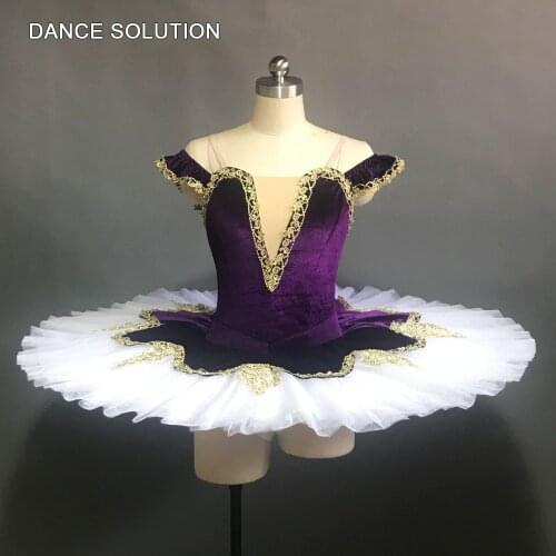 Dark Purple Classical professional ballet dance tutu dress for girls and women solo dance pancake tutus performance Tutu BLL141