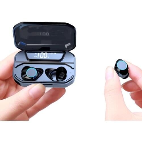 New Arrival TWS Bluetooth 5.0 Earbuds True Wireless Headset Stereo HiFi Earphones Headphones With Power Bank Charging Case