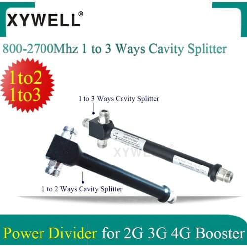 800-2700Mhz 1 to 2 ways /1 to 3ways N Female Power Splitter Cavity Divider for 2g 3g 4g Mobile Signal Booster GSM 4G Repeater