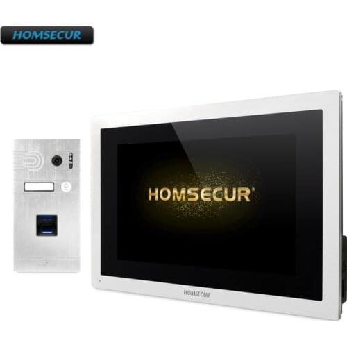 HOMSECUR 10" Video&Audio Home Intercom with Fingerprint Camera for House/Flat BC061HD-S+BM114HD-S