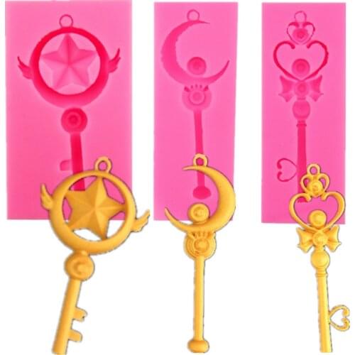 Witch Magic Wand Silicone Mold Fondant Chocolate Resin Sugarcraft Mold For Pastry Cup Cake Decorating Kitchen Accessories