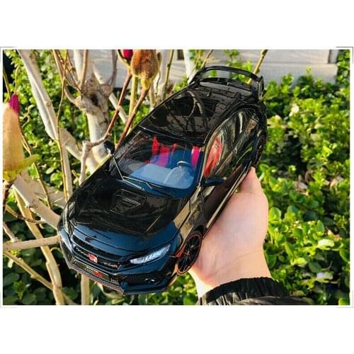New 1:18 LCD Models For Honda Civic Type-R FK8 Diecast Model Car Kids Toys Boys Girls Gifts Display Collection ornaments Black