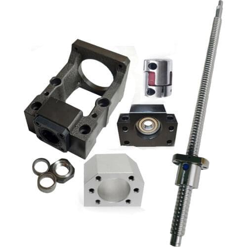 1PC SFU 3210 4005 4010 Left-Handed Ball Screw Nut Servo Stepper Motor Integrated Seat Set+BKBF25/30 support beaing+DSG32/40H