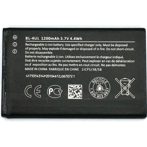 1200mAh BL 4UL BL-4UL Battery For Nokia Lumia 225 330 RM-1172 RM-1011 RM-1126 BATTERY BL4UL