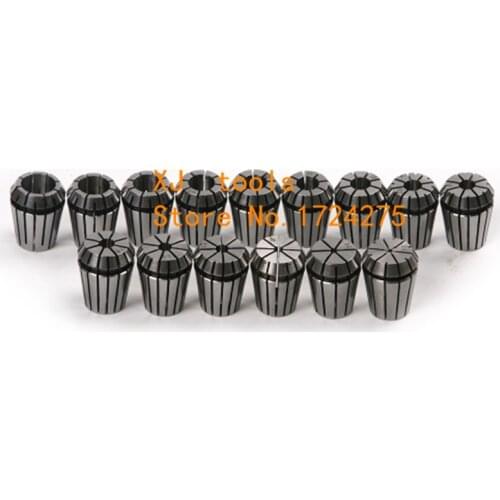 15Pcs ER25 Collet Tool Precision Spring Collet Set from 2mm to 16mm CNC Collet Chuck For Milling Lathe Tools and Spindle