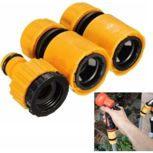 3Pcs/ 1/2" 3/4" Quick Connector Tap Set Garden Irrigation Water Hose Pipe Tap Lock Connect Adapter Water Gun Joints