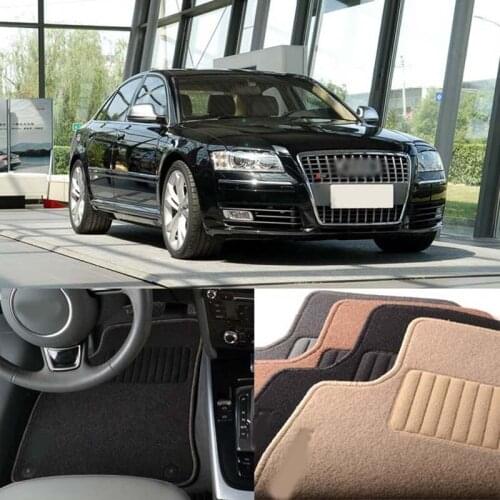5pcs Premium Auto Fabric Nylon Anti-slip Floor Mats Carpet For AUDI A8L/S8