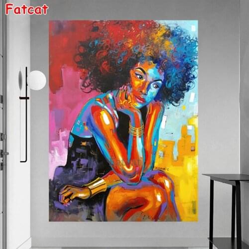 Full Square Drill 5D DIY Diamond Painting African woman,Crystal Embroidery Cross Stitch Needlework Mosaic puzzle Decor PP1298