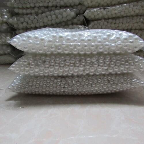 White ABS without holes pearl500g DIY originality handwork material wholesale mobile phone hairdressing essential 4mm-20mm
