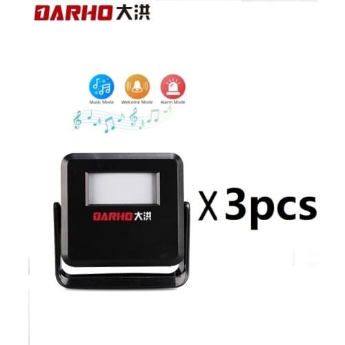 Darho Wireless Doorbell Guest Welcome Chime Alarm PIR Motion Sensor For Shop Entry Security Doorbell Infrared Detector 3pcs