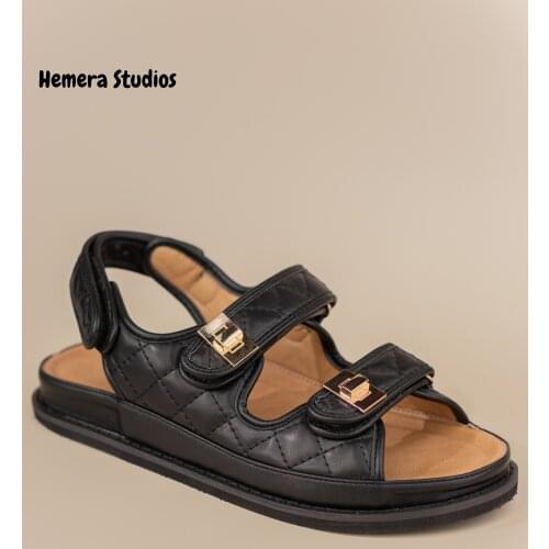 Hemera Studios padded sandals platform flat Women summer 2021 espadrille flip flops Spartan handmade leather comfortable