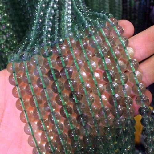 AA grade natural fluorite stone beads natural stone beads DIY loose beads for jewelry making strand 15"