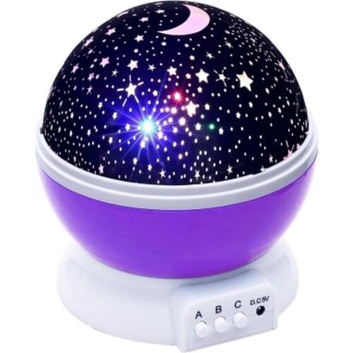 DC 5V Star Light Rotating Projector Light for Kids Bedroom Children Universe Star Night Lights Moon World Decoration