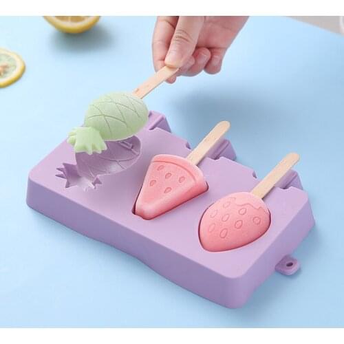 DIY Silicone Ice Cream Mold Homemade Ice Cream Popsicle Tool Children Dessert Mold Freezer Juice Popsicle Maker Ice Cube Tray