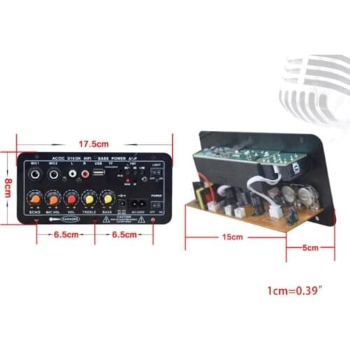 K92F Bluetooth Subwoofer Amplifier Board Power Amplifier TF USB FM Mono Amplificador 12V 24V 220V