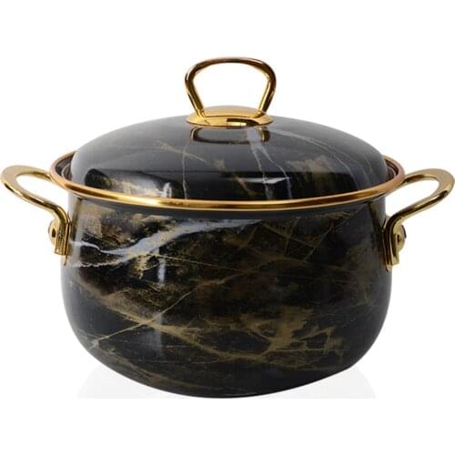 Black Fine Marble Casserole Cookware 200618