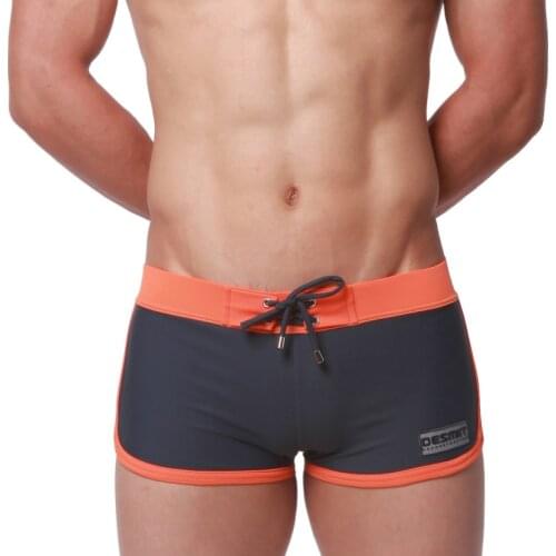 Demiit Mens Swimming Trunks For Men Swimwear Surf Swim Bathing Beach Wear Shorts Sexy Swimsuit Man Boxer Briefs Swim Trunks XXL