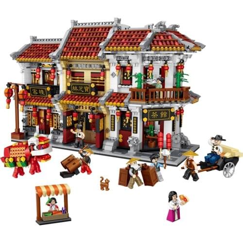 LOZ mini Blocks Kids Teens Building Toys Adult Puzzle Chinese Style Chinatown 1023 1024 1025 (no box)