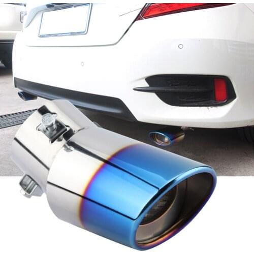 Car Modified Exhaust Pipe Rear Muffler sound muffler Stainless Steel Universal Tip Tail Throat Chrome Trim auto accessories
