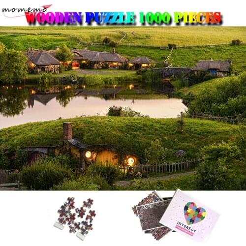 MOMEMO House Wooden Puzzle 1000 Pieces Movie Landscape Jigsaw Puzzle Customized Adults Assembling Puzzles Toys Home Decor