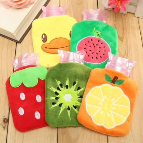 Cartoon Rubber HOT Water Bottle Hot-water Bag Hand Feet Warming Plush Warm Relaxing Heat Cold Outdoor Home Handbags Necessary