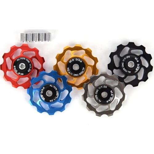 1Pc New 11T MTB Bicycle Rear Derailleur Jockey Wheel Ceramic bearing Pulley Road Bike Guide for 4/5/6mm spindle shaft rollers