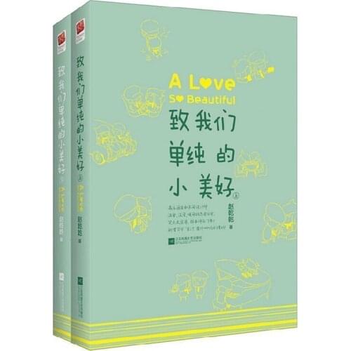 A Love So Beautiful warm love novels funny Youth literature by Zhaoqianqian Chinese popular fiction ,set of 2