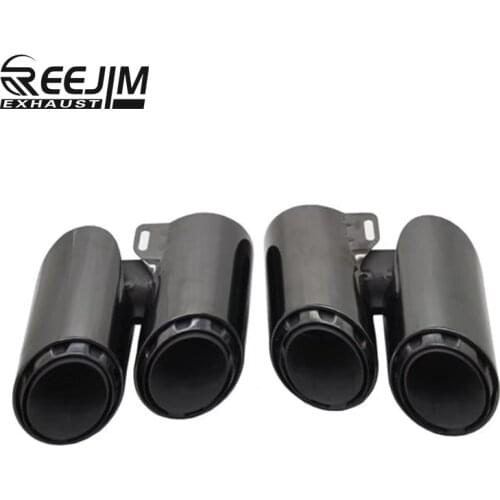A Pair Modified Parts Stainless Steel Muffler Tips Exhaust tips Tailpipe Fit for 2017-2020 971 Porsche paramera