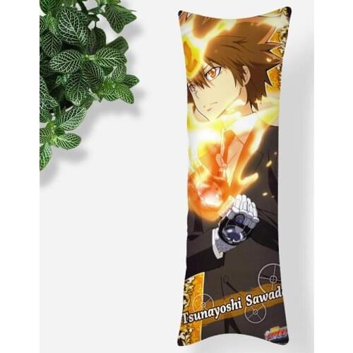 Katekyo Hitman REBORN! Anime Pillowcase Printed Satin Fabric Pillow Cover Rectangular Zipper Kawaii Body Cover Dropshipping 0531