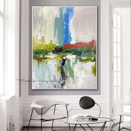 Red starry sky Wall Oil Paintings