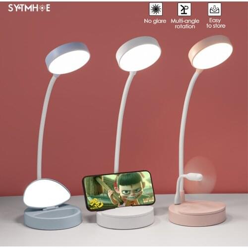 Angle Adjustable Study Lamp Eye-Care Dressing Table With Lights 3 Light Colors Changeable Led Mirrored Table Lamps Bedside Lamps