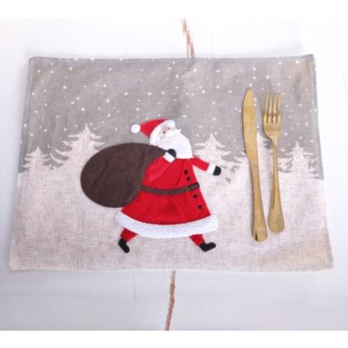 Christmas Table Mat Table Place Mat Heat Mountains Insulation Mat Waterproof Doormat For Home Dinner Decor