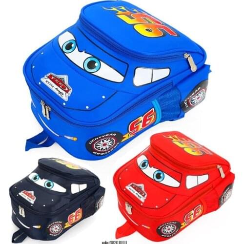 Disney cars 95 Kids Cartoon bag for School children kindergarten backpack boys girls storage book bag