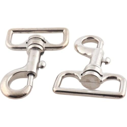 2 PCS Silver snap hook Metal Swivel Buckle Alloy Ring Carabiner for Luggage Bags Bag Hanger Clasp DIY Sewing Tool Accessories