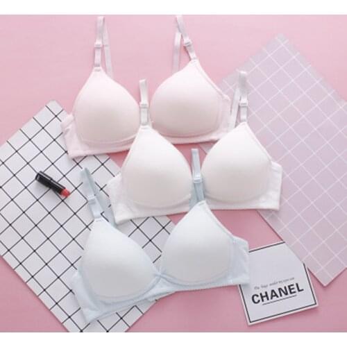 Training Bras For Girls Soft Teenage Underwear Wire Free Child Bra For Kids Cotton Bra Underwear For Children 12-18Y Youth Bra