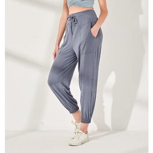 Loose Sports Yoga Pants Lacing Slim Women Fitness High Yoga Pants Tooling Wind Hollow Breathable Gym Push Up Training Leggings